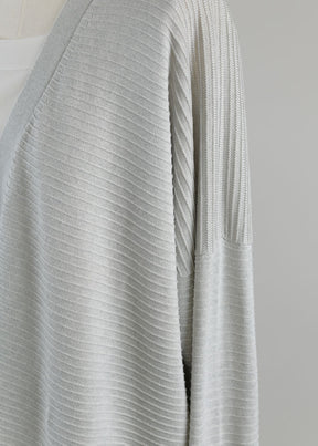 3/4 width v neck cardigan - mid plus
