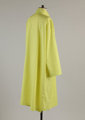 slim a-line double stand collar shirt dress with stepped inserts - 3/4 length