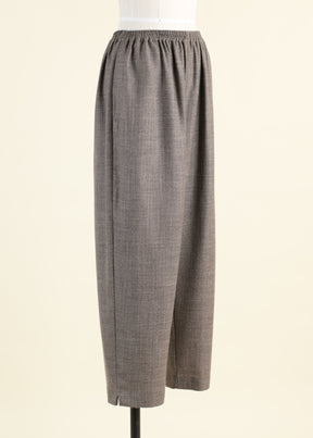 alpaca wool mix longer japanese trouser with ankle slits