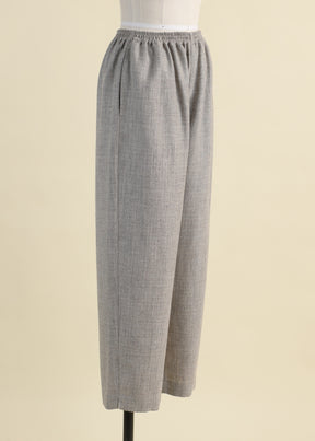alpaca wool mix longer japanese trouser with ankle slits