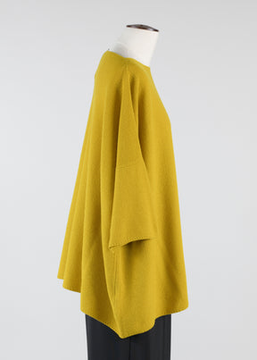 cashmere square 3/4 sleeve top - long