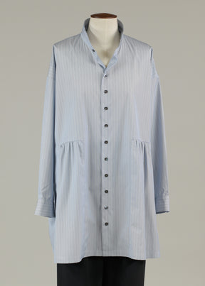 double stand col shirt w/pleated layer - long plus