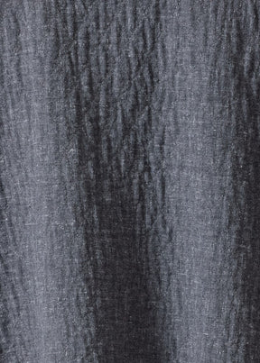 recycled double cotton angled-to-front side seam shirt with double collar - long
