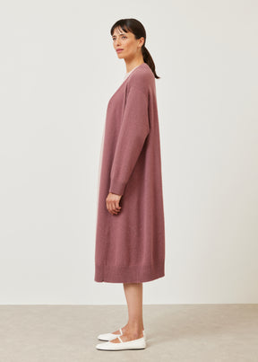 knitted A-line cardigan coat