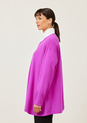 side panelled cardigan - long