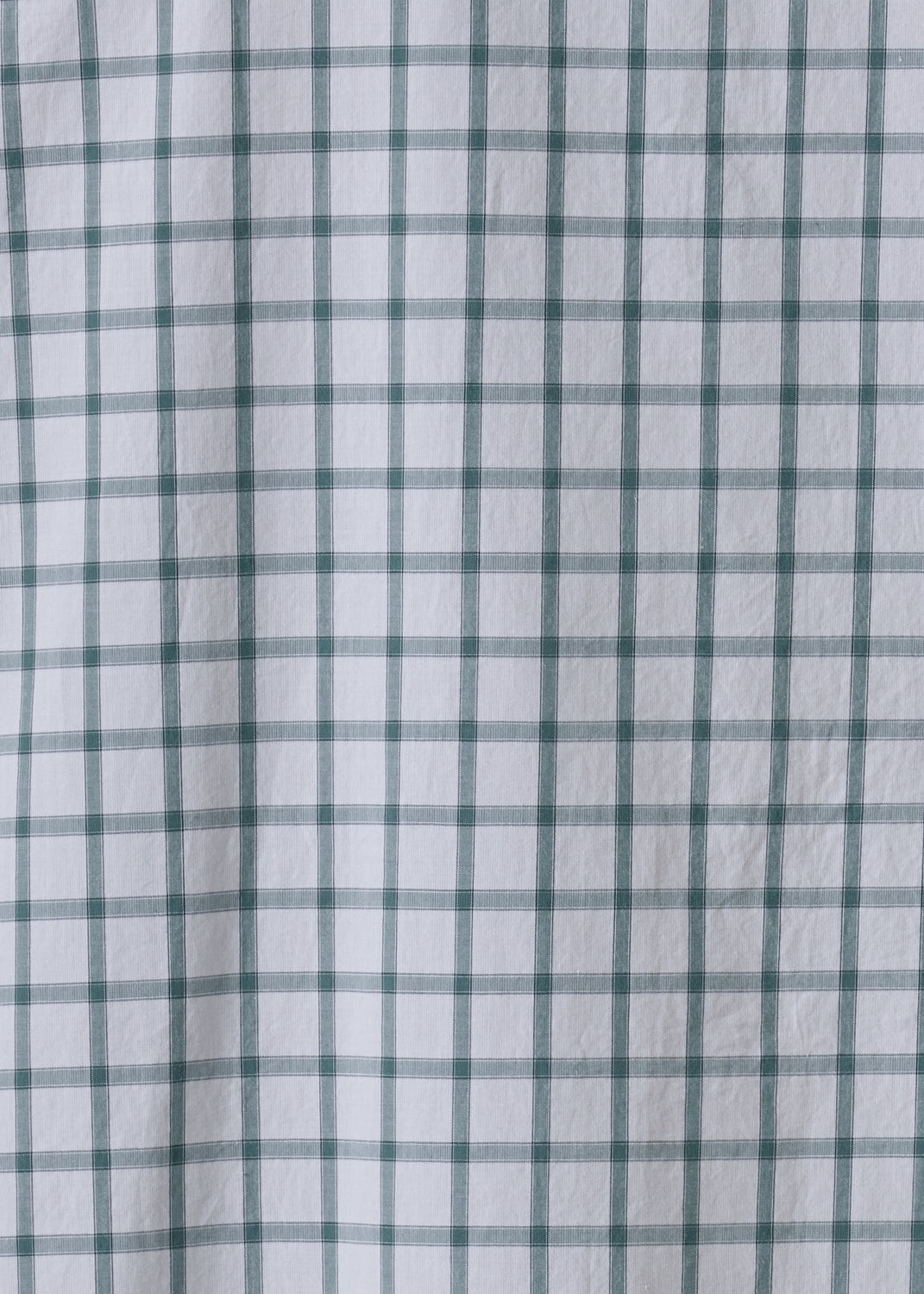 cotton wide a-line collarless shirt - very long with slits (willowgreen)