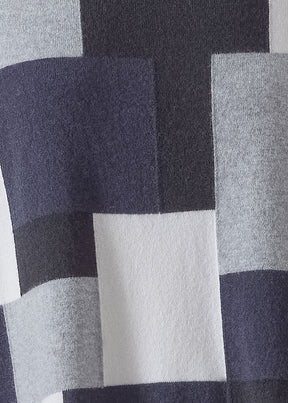 cashmere sleeveless slash neck - short