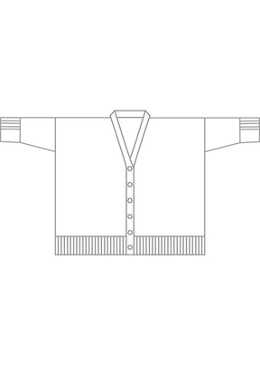 wide v-neck cardigan - long plus