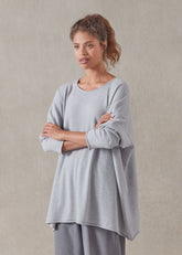 cashmere a-line bateau neck sweater - long (coyote)