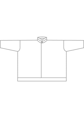 cotton wide longer back double stand collar shirt - mid plus