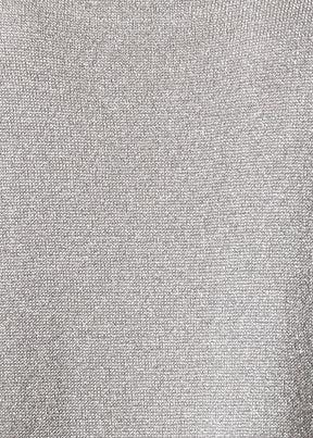 metallicised mix a-line sleeveless deep v-neck knitted sweater - mid plus