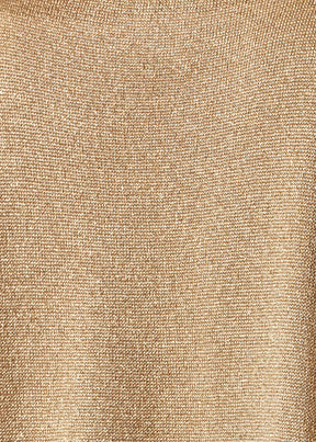 metallicised mix a-line sleeveless deep v-neck knitted sweater - mid plus
