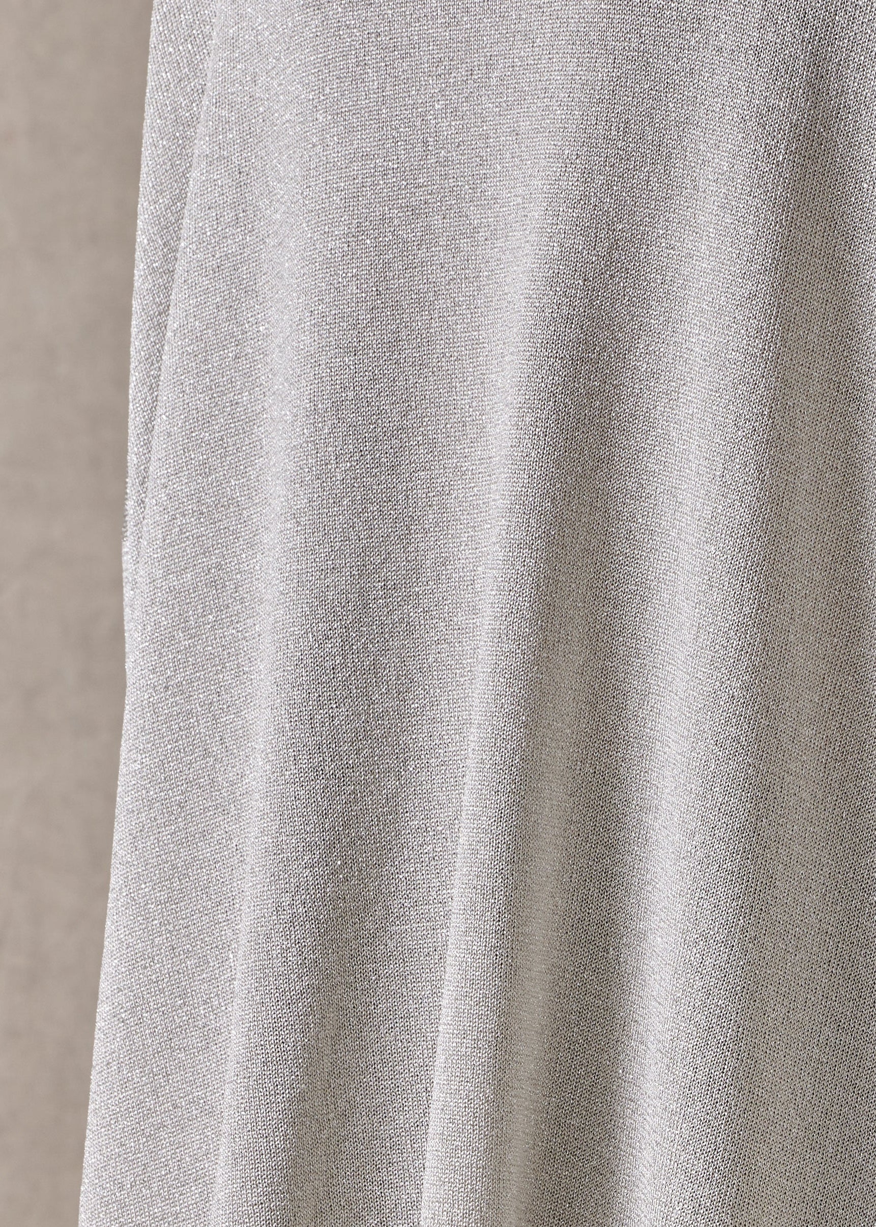 metallicised mix slim sleeve slash neck knitted sweater - mid plus