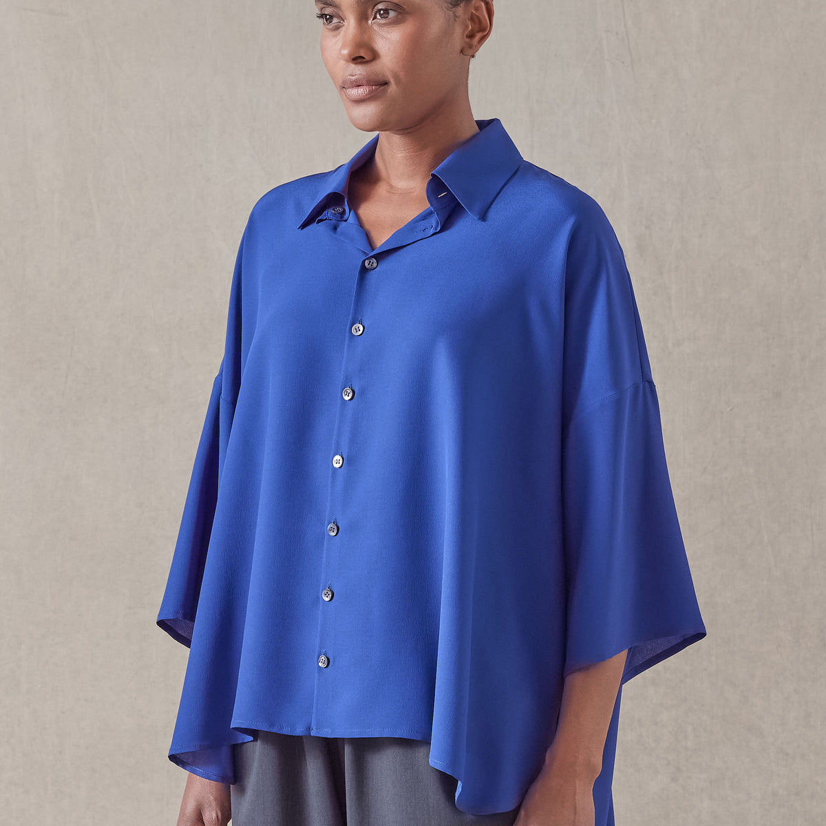 トップス PEEL&LIFT flat collar L/S shirt PEEL&LIFT | FLAT COLLAR L/S SHIRT -CANDYRIM-