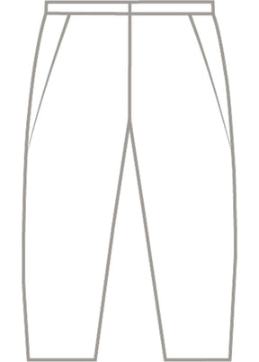 wool linen side insert tapered regular trouser