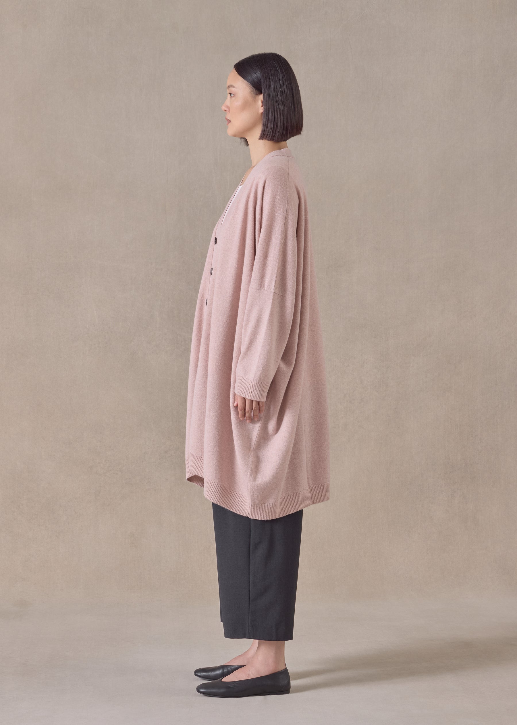 extra wide v-neck cardigan - very long