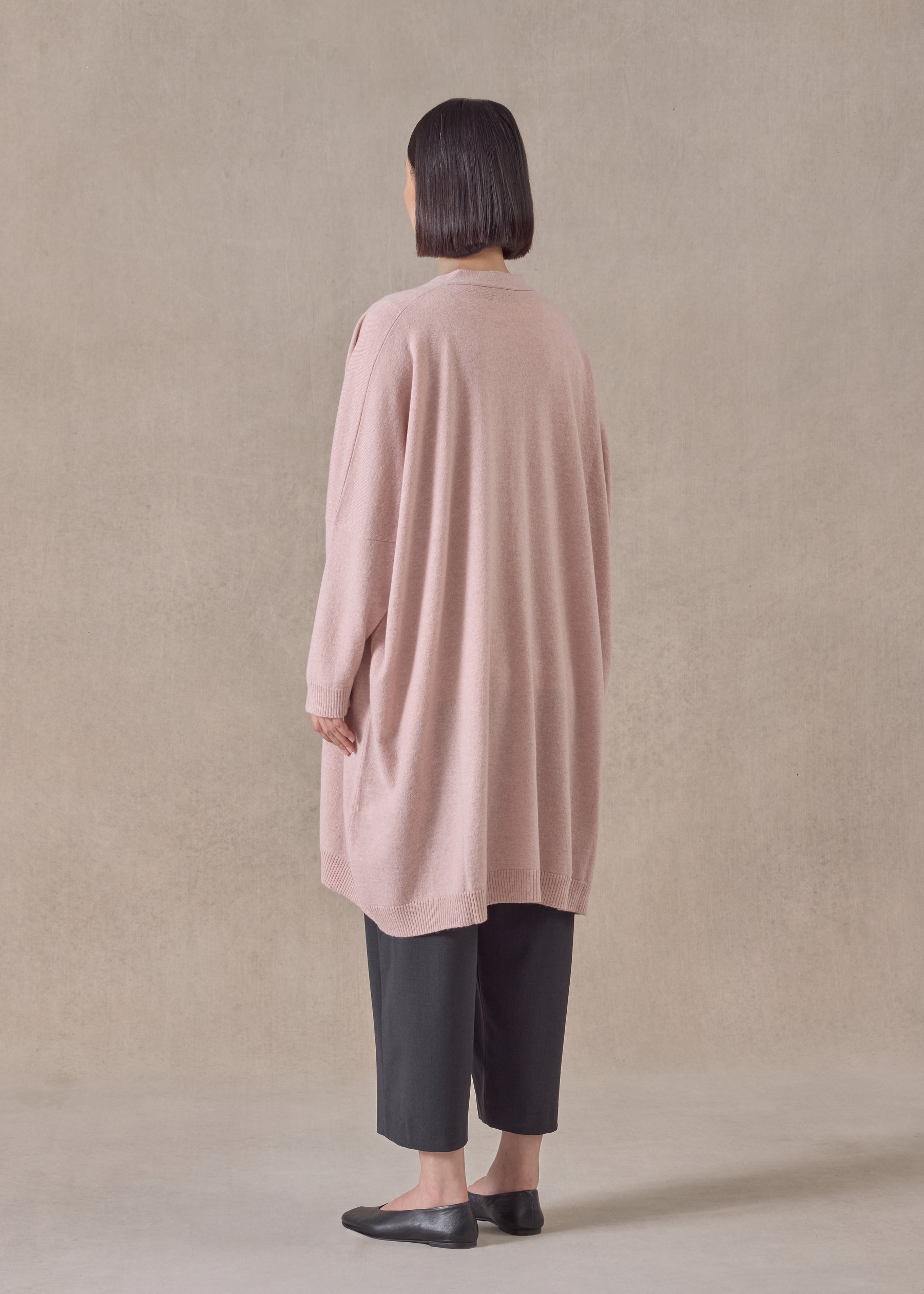 extra wide v-neck cardigan - very long