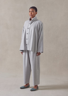 wool silk caucasus jacket with notch collar - mid plus