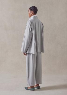 wool silk caucasus jacket with notch collar - mid plus