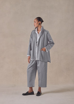 cotton stretch japanese trouser (greypale)