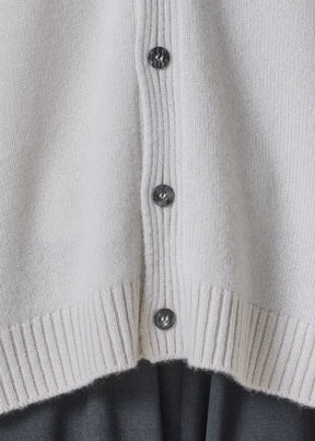 cashmere a-line sleeveless v neck cardigan - mid plus