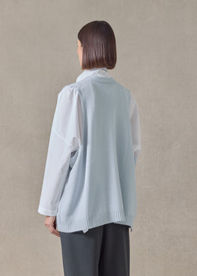cashmere scoop armhole waistcoat - mid plus