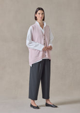 cashmere scoop armhole waistcoat - mid plus