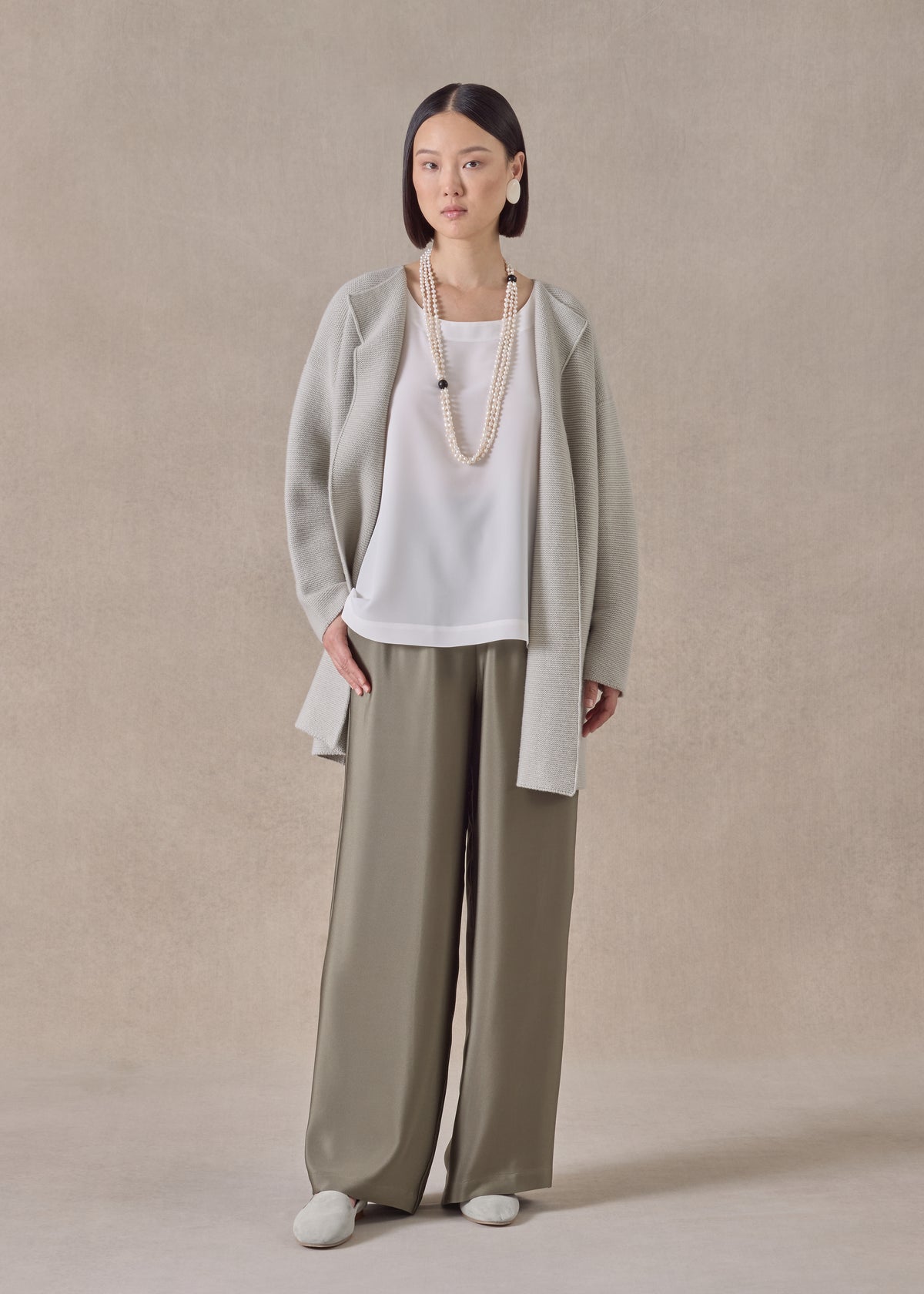 cashmere small jacket coat cardigan - long