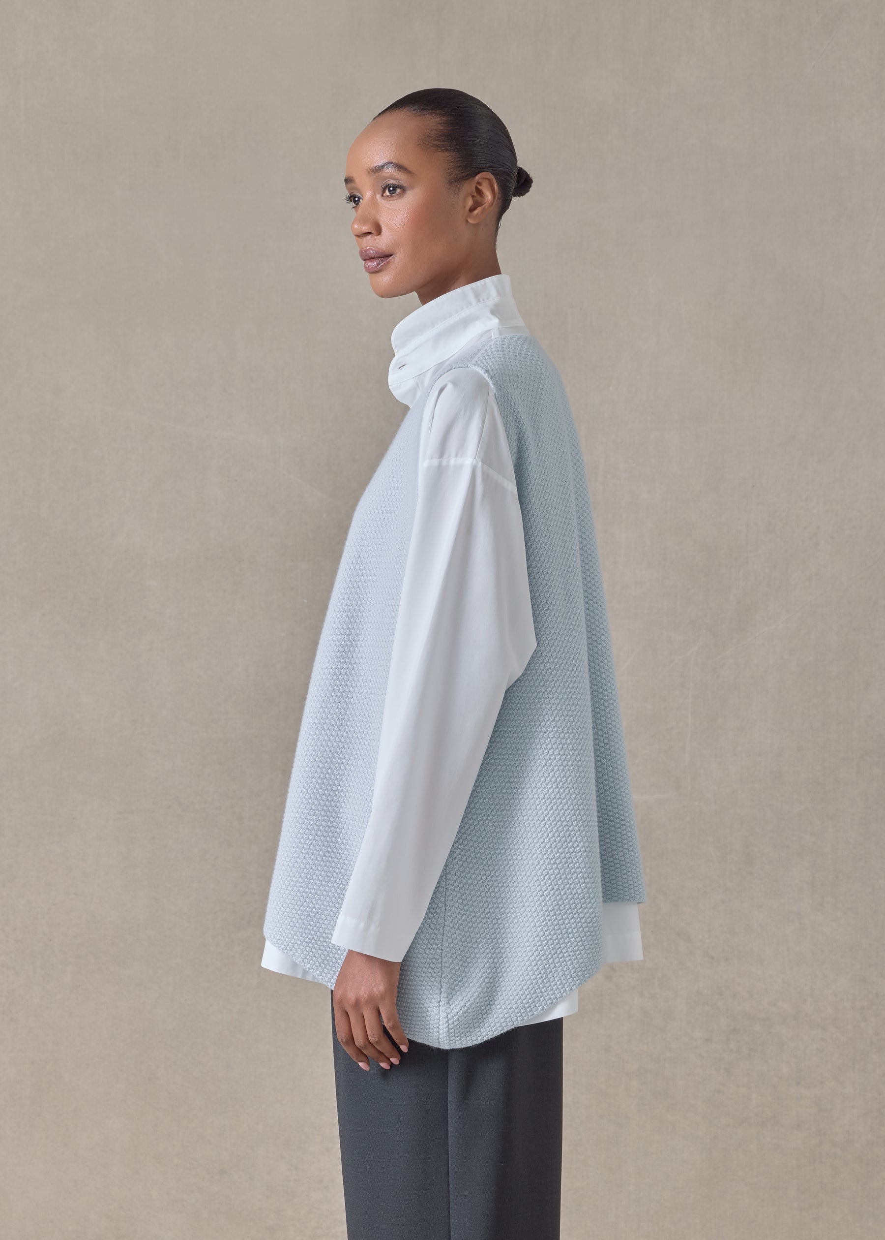 cashmere a-line sleeveless round neck - mid plus