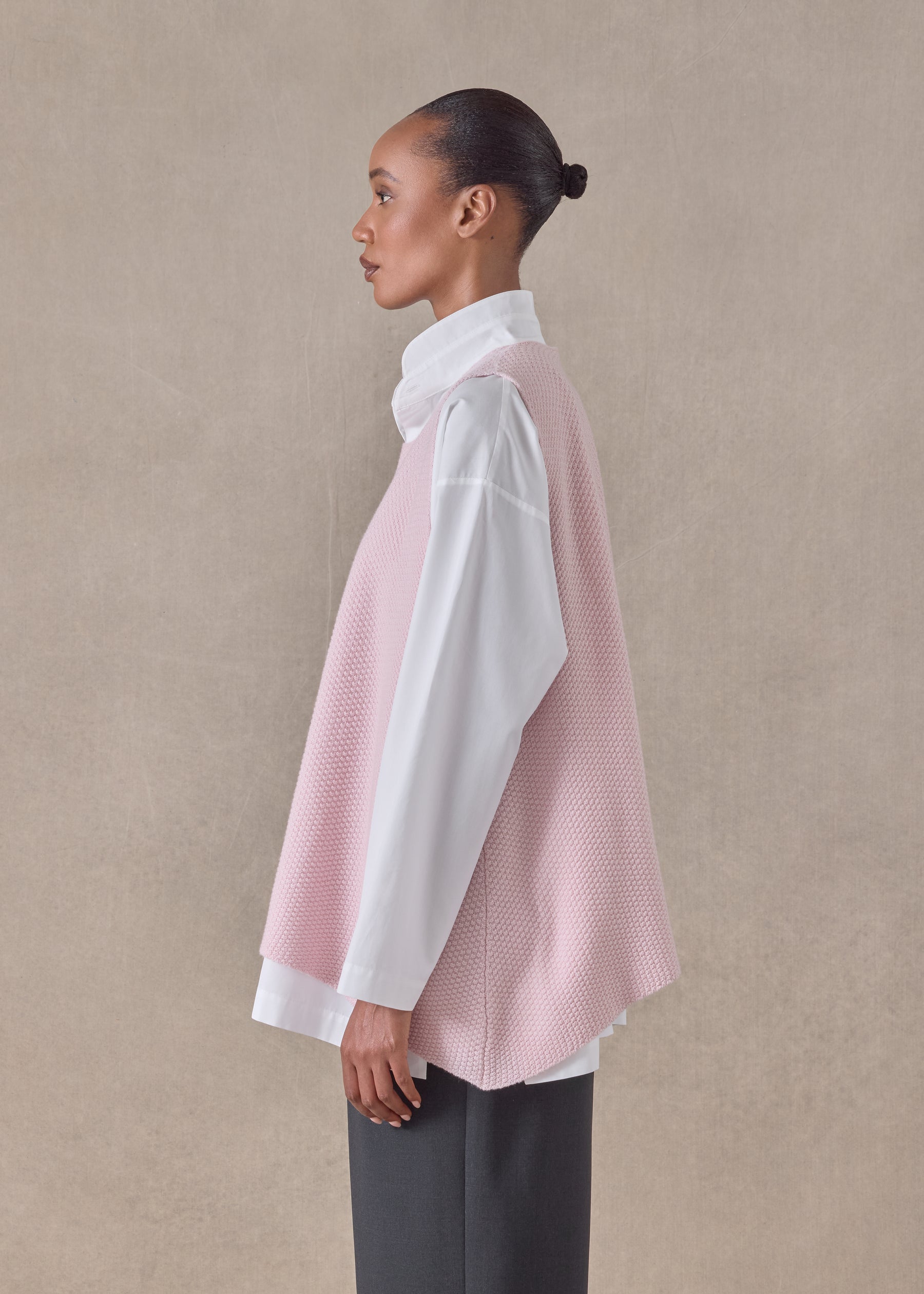 cashmere a-line sleeveless round neck - mid plus