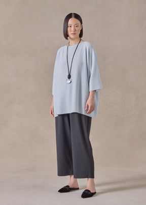 cashmere square 3/4 sleeve  top - long