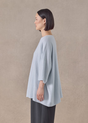cashmere square 3/4 sleeve  top - long