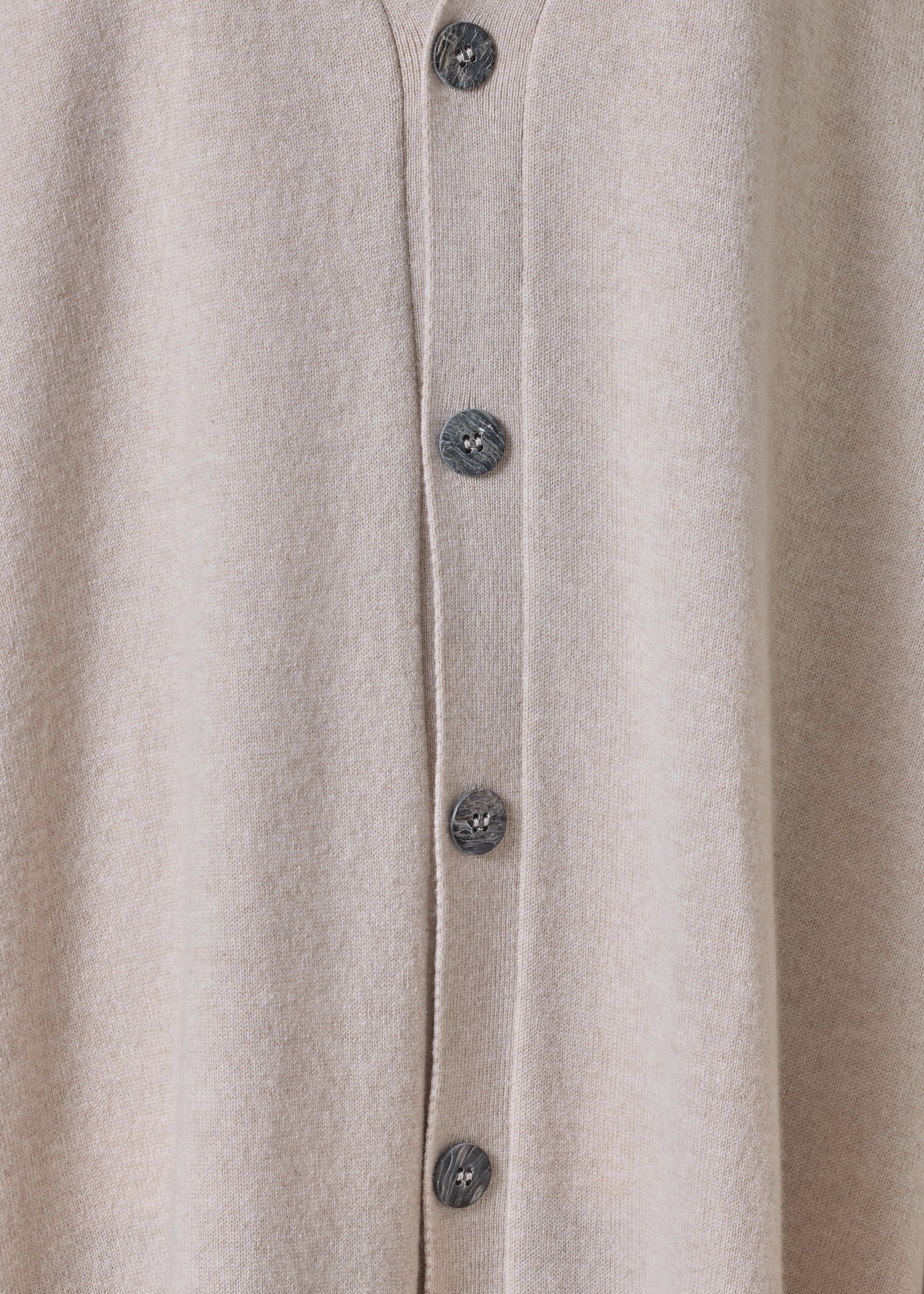 cashmere wide v neck cardigan - 3/4 length