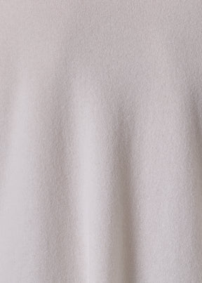 cashmere slim sleeve raw edge bateau neck - mid plus