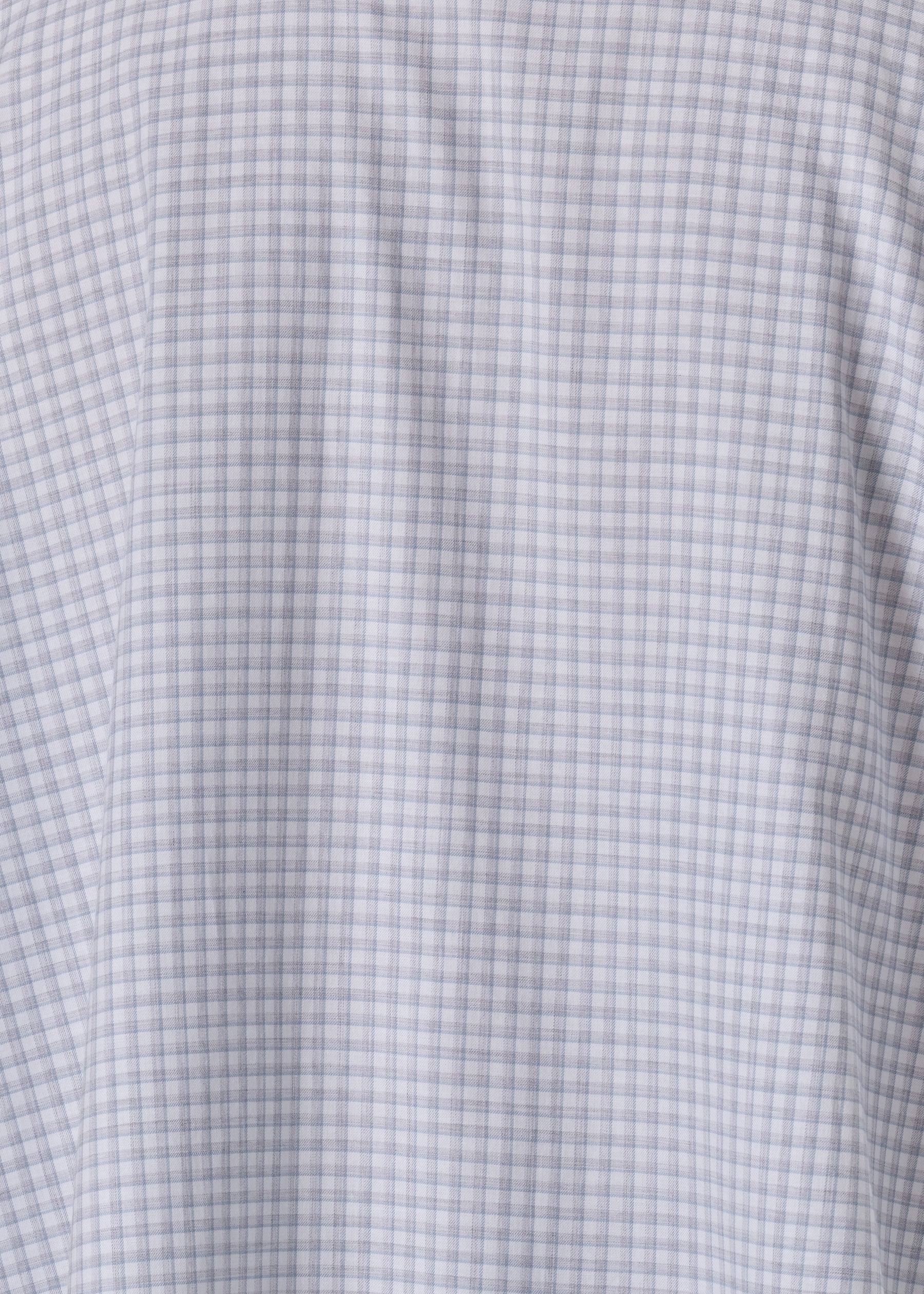 cotton slim a-line shirt with double stand collar and stepped insert - long