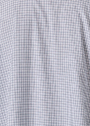 cotton slim a-line shirt with double stand collar and stepped insert - long
