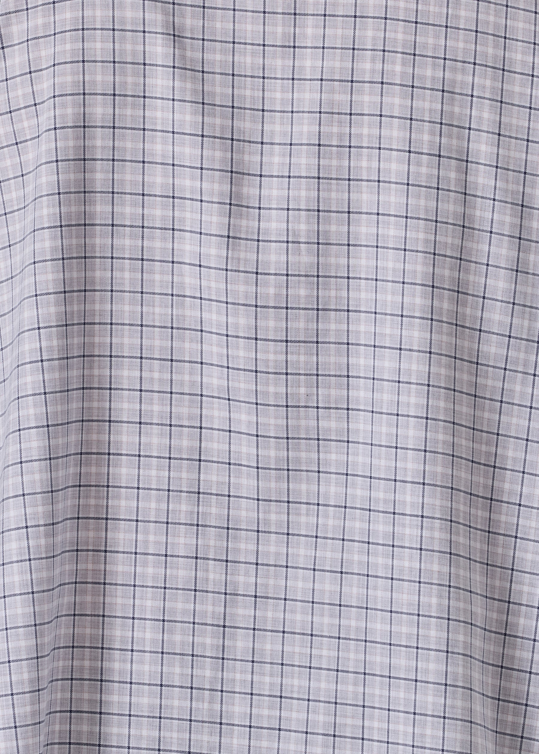cotton slim a-line shirt with double stand collar and stepped insert - long