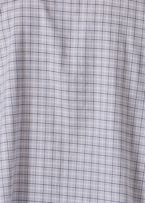 cotton slim a-line shirt with double stand collar and stepped insert - long