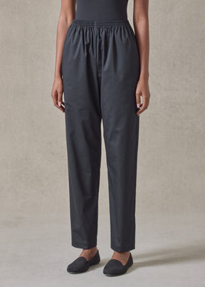 cotton mix tapered regular trouser