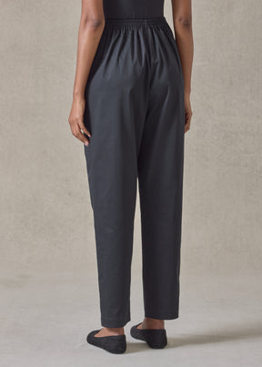 cotton mix tapered regular trouser