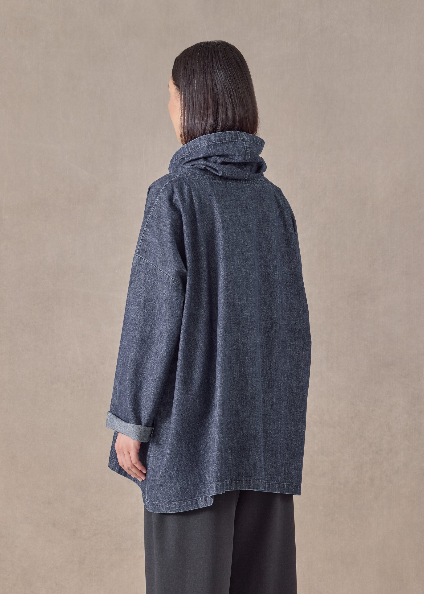 cotton wide a-line monks top - long