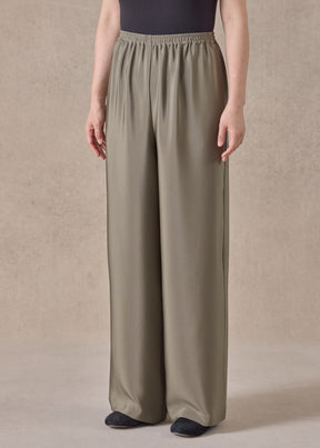 silk flared trouser (olivedark)