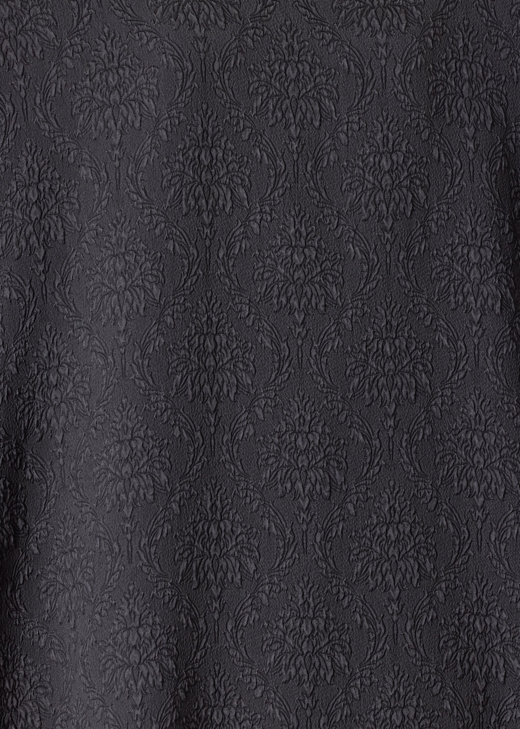 silk wide a-line shirt with chinese collar - long