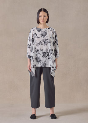 silk dps scoop neck top - mid plus (monochrome)