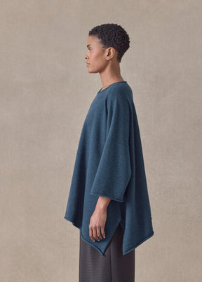 cashmere bateau neck dps 3/4 sleeve sweater - mid plus (fairisle)