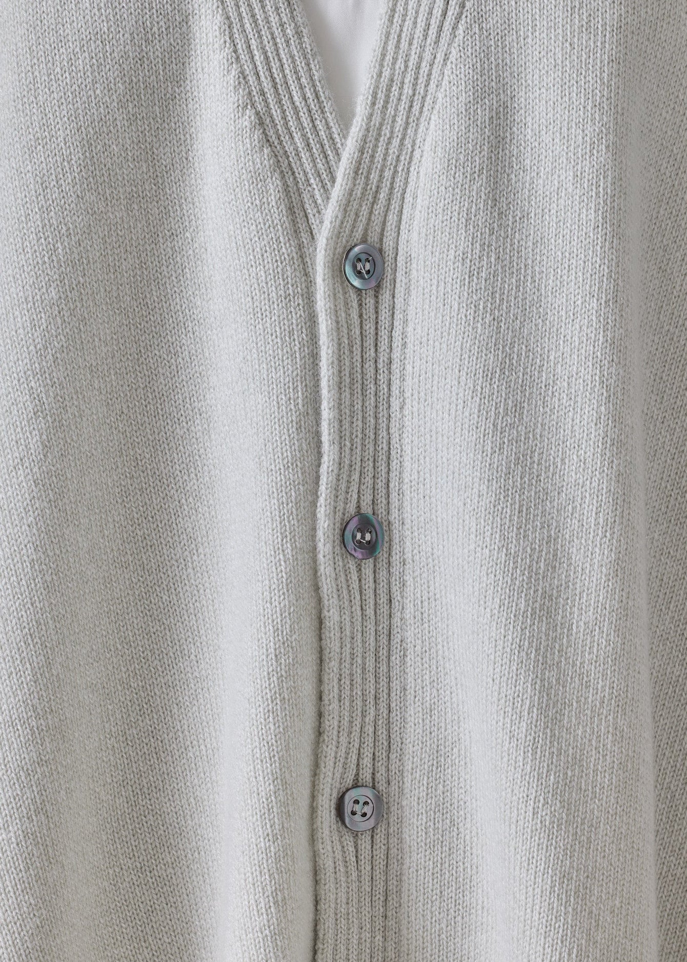 cashmere a-line sleeveless v neck cardigan - mid plus  (ashgrey)