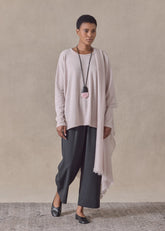cashmere slim sleeve round neck - mid (pinkdust)