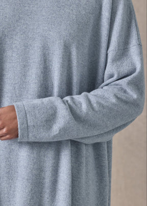 cashmere angle-to-front round neck - mid plus (bluevintage)