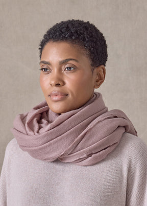 handwoven cashmere large scarf (127cm x 220cm)(smokyquartz)