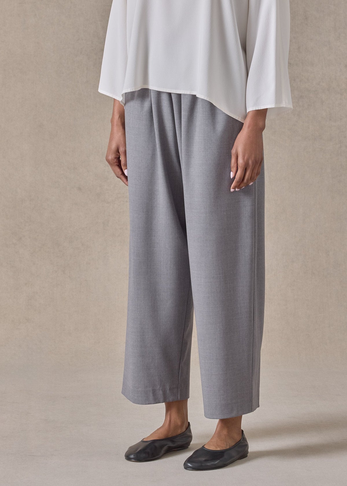 wool stretch japanese trouser (flannelgrey)